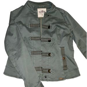 Green Hollister military green jacket